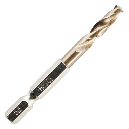 六角軸ステン鉄ショートドリル5.5mm