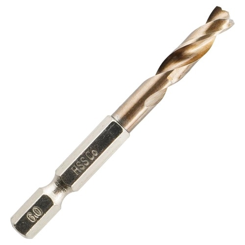 六角軸ステン鉄ショートドリル6.0mm