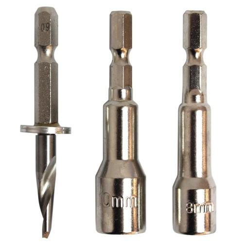 波板ドリルとフックボルトソケットセット