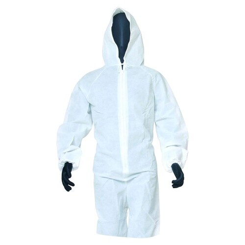 #050235 不織布ツナギ 白色 Mサイズ