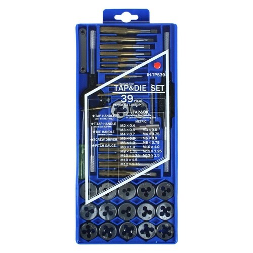 タップダイスセット チタンコート 39pcs