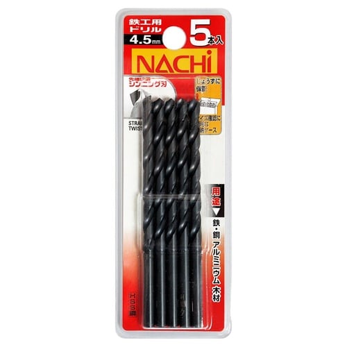 ナチ 鉄工用ドリル 5本 4.5mm