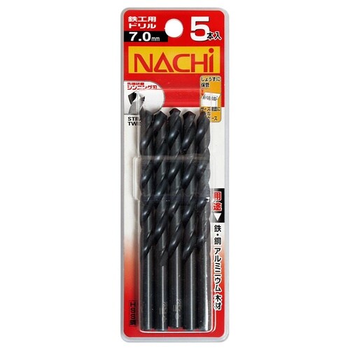 ナチ 鉄工用ドリル 5本 7.0mm