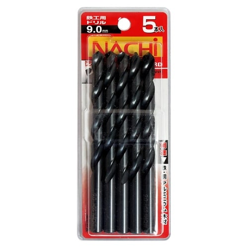 ナチ 鉄工用ドリル 5本 9.0mm