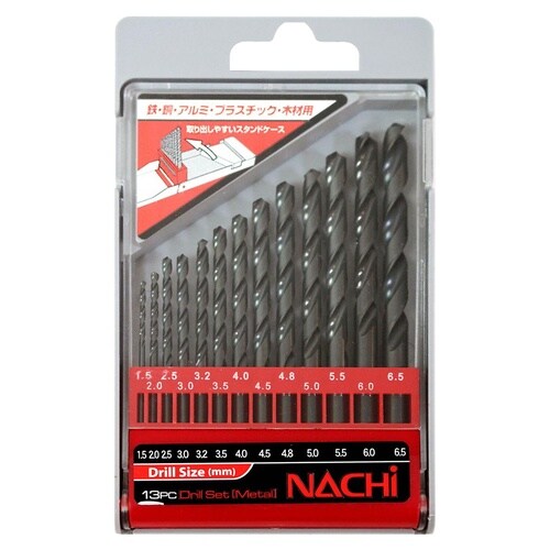 ナチ 鉄工用ドリルセット 13PC