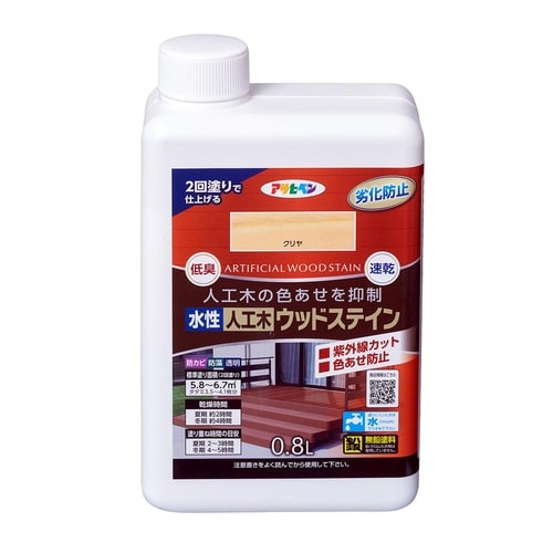 人工木ウッドステイン 0.8L 透明(クリヤ)