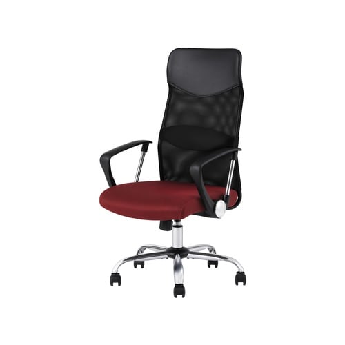 メッシュバックチェアハイバック ボルドー