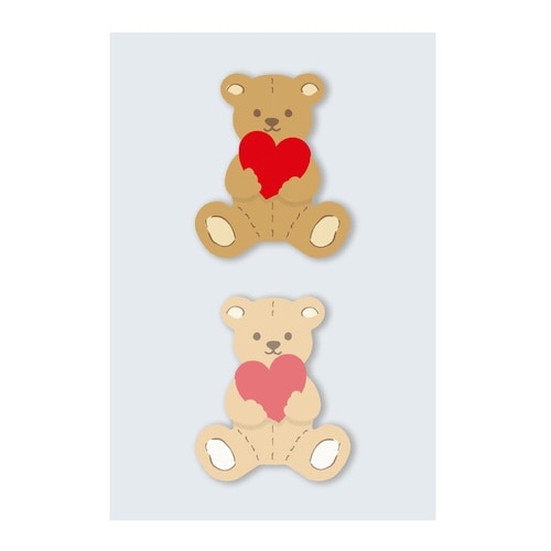 シール テディベア 2P×10