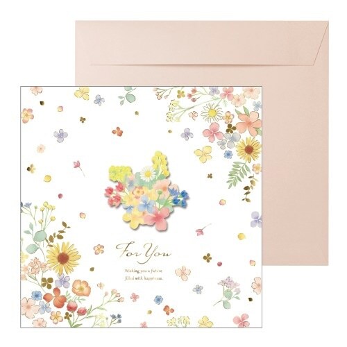 色紙 ウッド スウィートフラワー×5