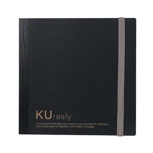 スクエアノート150mm 5mm方眼罫ブラック×5