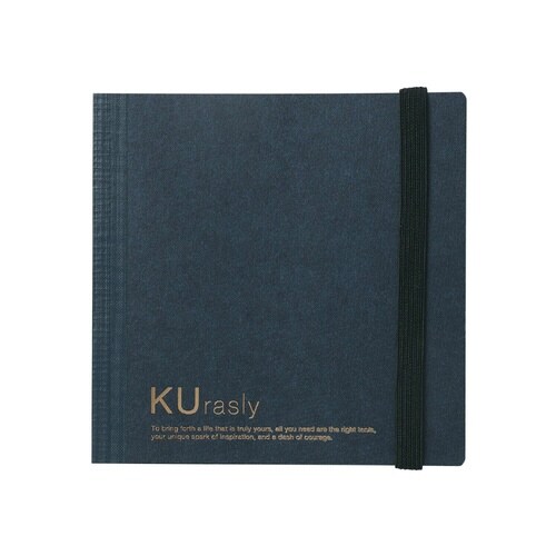 スクエアノート108mm 5mm方眼罫ネイビー×5