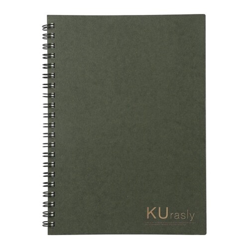 リングノート A5 5mm方眼罫 モスグリーン×5