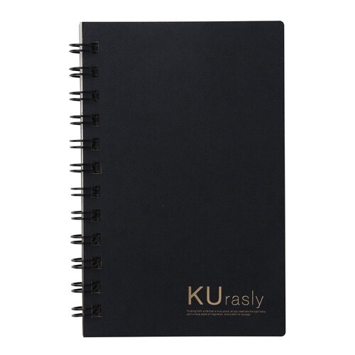 リングメモミニ スリム 5mm方眼罫ブラック×10