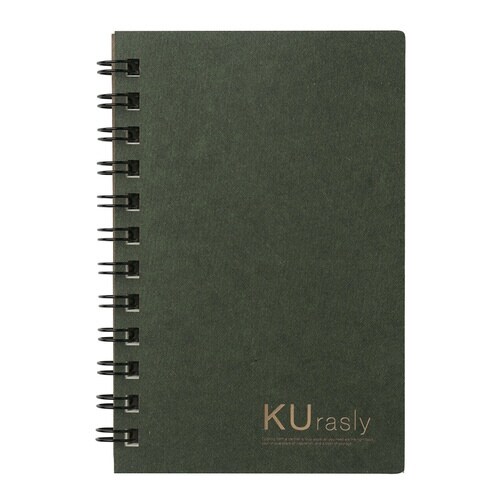 リングメモ ミニ スリム 5mm方眼罫 緑×10