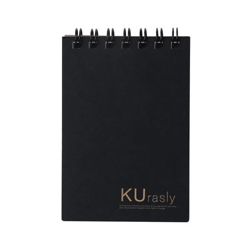 リングメモ A7 5mm方眼罫 ブラック×10