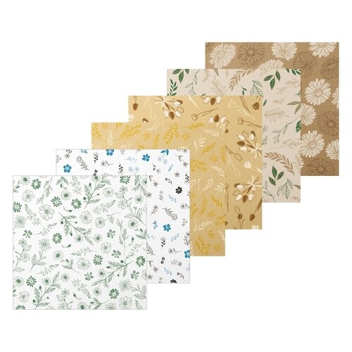 デザインペーパー スケッチフラワー×10