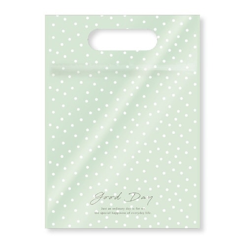 持ち手付きジッパーバッグ ドット×10