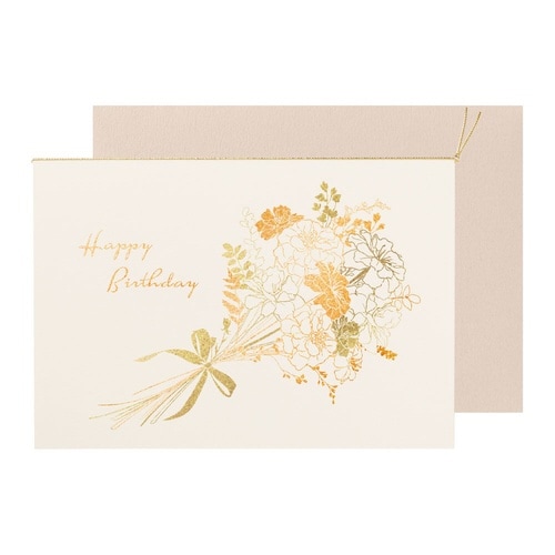グリーティングカードバースデーマリーゴールド×12