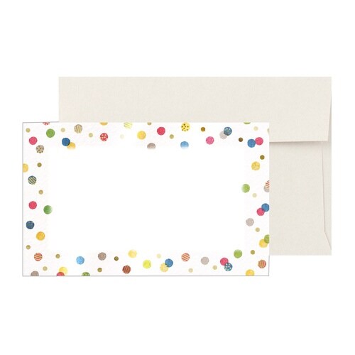 メッセージミニカード封筒付きドットパターン×10