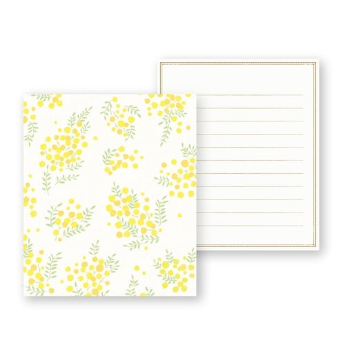 ミニレター ふんわりミモザ×10