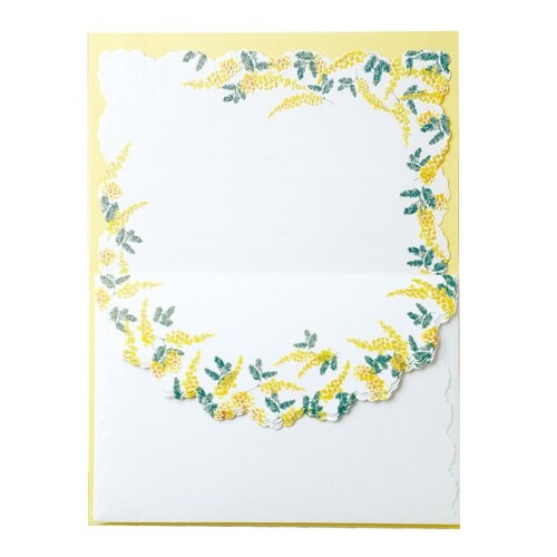 レターセット ブルーミングミモザ×10