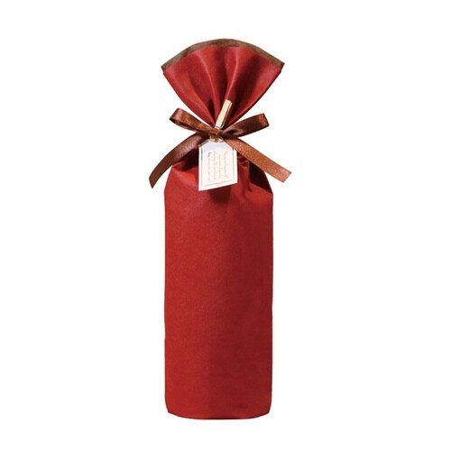 ギフト巾着バッグシックバッグボトル赤紫×10