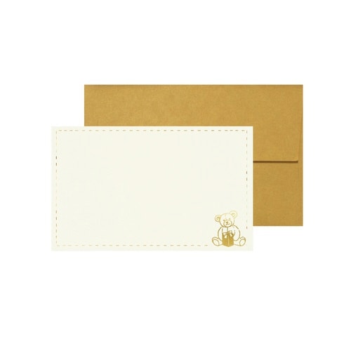 メモリーズ ミニカード 封筒付き テディベア×10