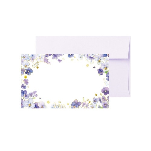 ポライト ミニカード 封筒付き ヴィオラ×10