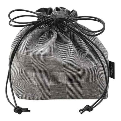 グレンチェック 巾着 Lサイズ