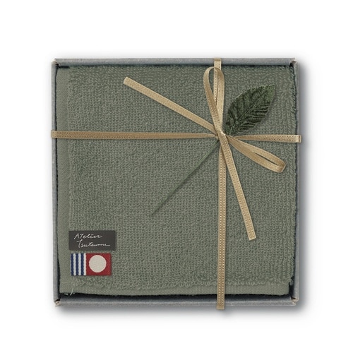 今治タオル ハンカチ モスグリーン×3