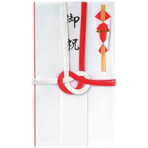 祝儀袋 東京折 赤白1P 短冊入×20