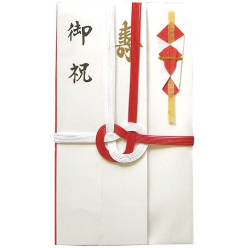 祝儀袋 自然色 赤白7本 短冊入×15