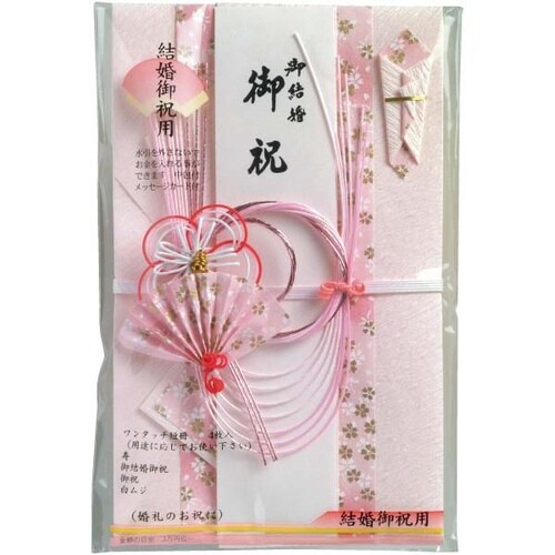 祝儀袋 夢友禅 梅 ピンク×10