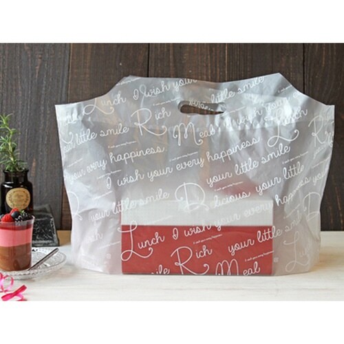 手提げポリ袋 67774ポリ手提ハピネス 中