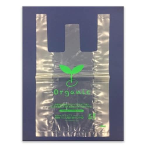 生分解性レジ袋オーガニック柄入ナチュラル