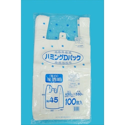 ゴミ袋 Dパック乳白半透明ポリ袋45号
