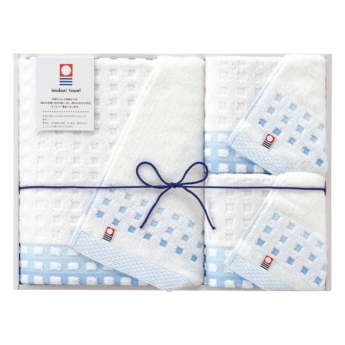 蒼海 バスタオル&フェイスタオル2P