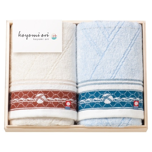 koyomioriフェイスタオル2P 木箱入×3