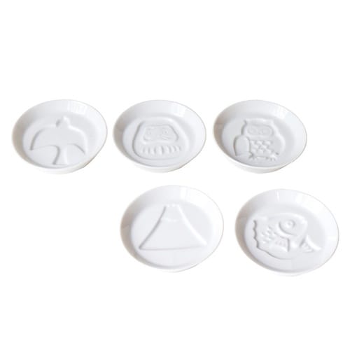 国産シルエットしょうゆ皿5柄組×3