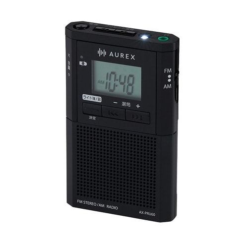 2WAY電源LEDライト付きポケットラジオ