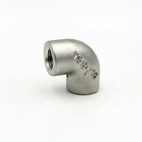 ステンレス製(304)ねじ込みリブなしエルボ