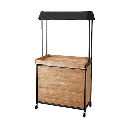 ハコマルシェワゴンW90cmセット ブラ