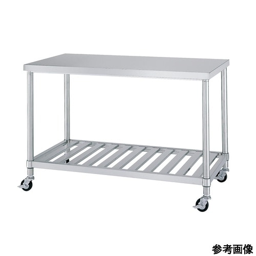 静音ステンレス作業台(スノコ棚) キャス