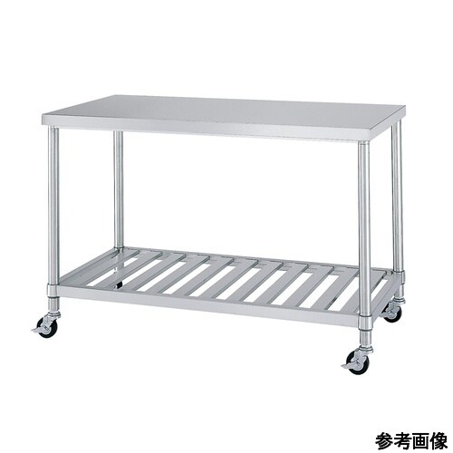 静音ステンレス作業台(スノコ棚) キャス