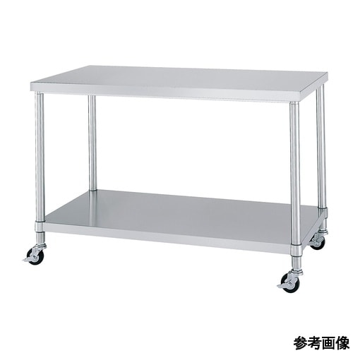 静音ステンレス作業台(ベタ棚) キャスタ