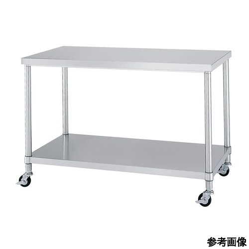 静音ステンレス作業台(ベタ棚) キャスタ
