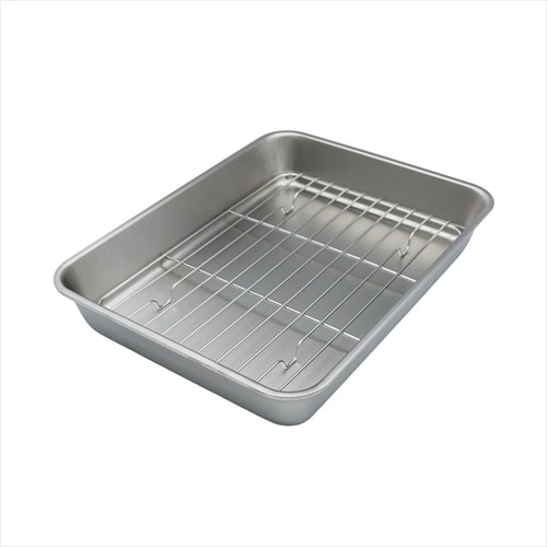 Kitchen+a ステン アミ付角バット L