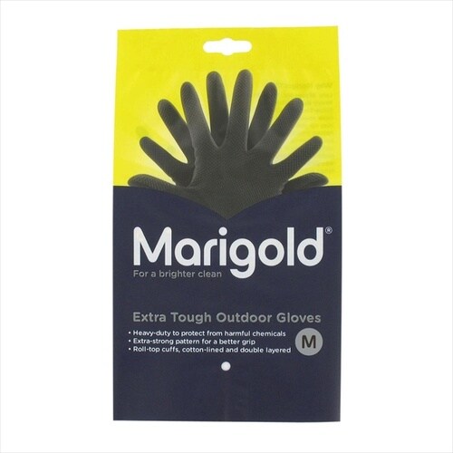 アウトドア用ゴム手袋 ブラック M