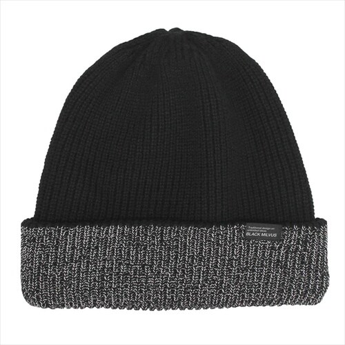 ニット帽ワッチリバーシブルBKxSL