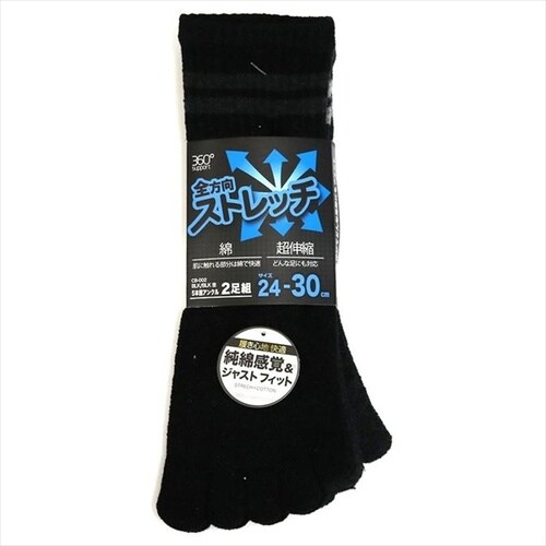 5本アンクル 2P BLK